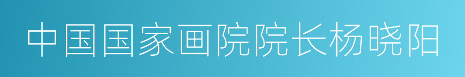 中国国家画院院长杨晓阳的同义词