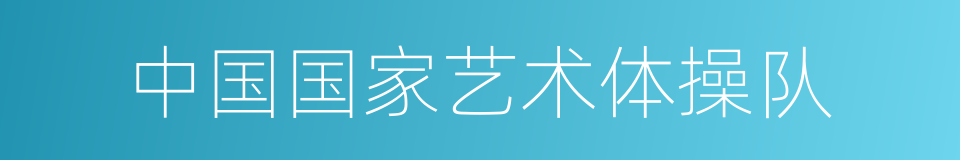 中国国家艺术体操队的同义词