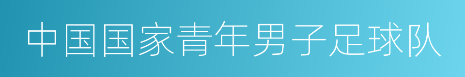 中国国家青年男子足球队的同义词