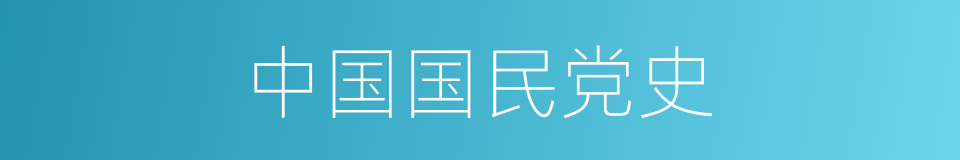 中国国民党史的同义词