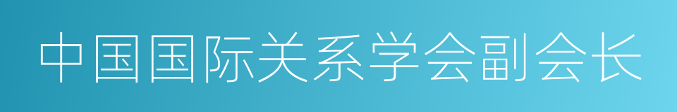 中国国际关系学会副会长的同义词