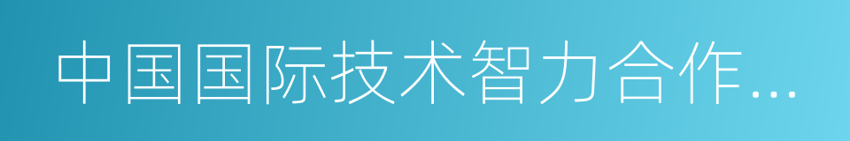 中国国际技术智力合作公司的同义词