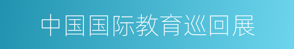 中国国际教育巡回展的同义词