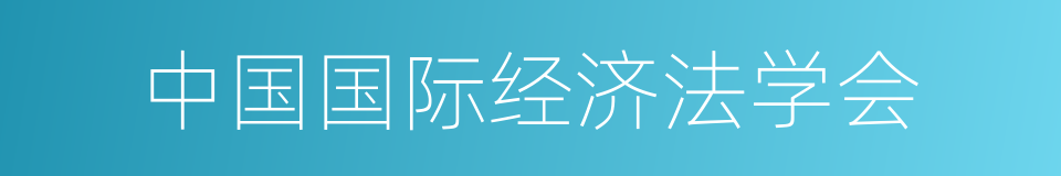 中国国际经济法学会的同义词