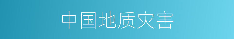 中国地质灾害的同义词