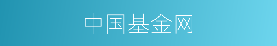 中国基金网的同义词