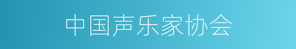 中国声乐家协会的同义词