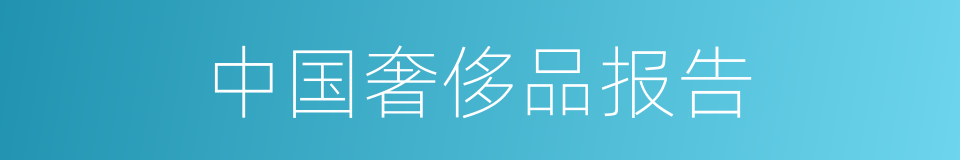 中国奢侈品报告的同义词