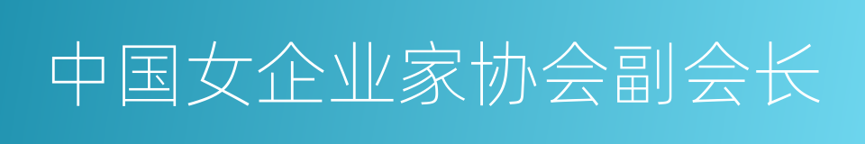 中国女企业家协会副会长的同义词