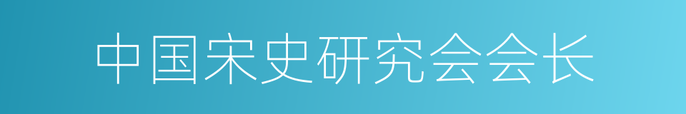 中国宋史研究会会长的同义词