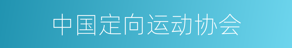 中国定向运动协会的同义词