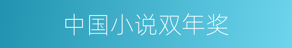 中国小说双年奖的同义词