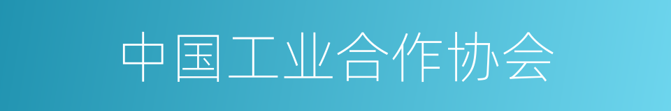 中国工业合作协会的同义词