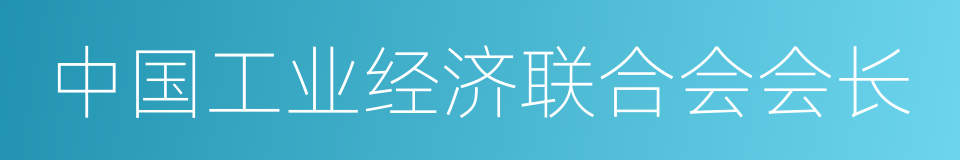 中国工业经济联合会会长的同义词