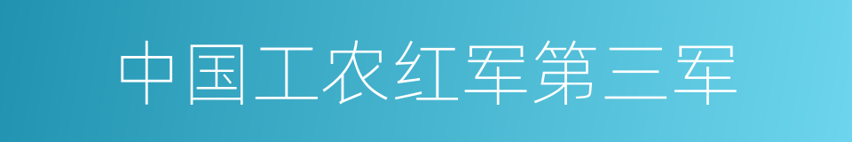 中国工农红军第三军的同义词