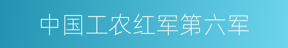 中国工农红军第六军的同义词