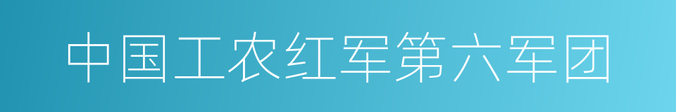 中国工农红军第六军团的同义词