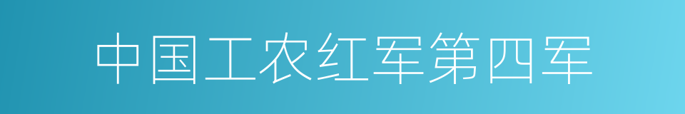 中国工农红军第四军的同义词