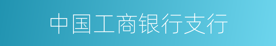 中国工商银行支行的同义词