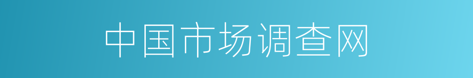 中国市场调查网的同义词