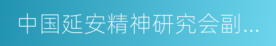 中国延安精神研究会副会长的同义词