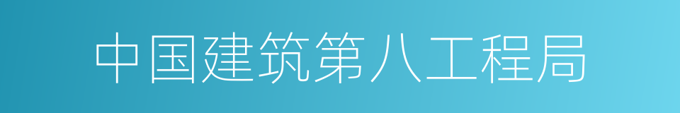 中国建筑第八工程局的同义词