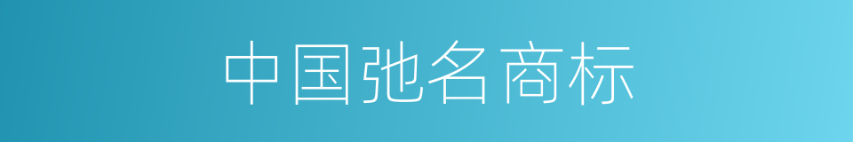 中国弛名商标的同义词