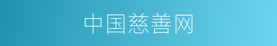 中国慈善网的同义词