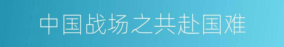 中国战场之共赴国难的同义词