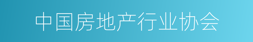 中国房地产行业协会的同义词