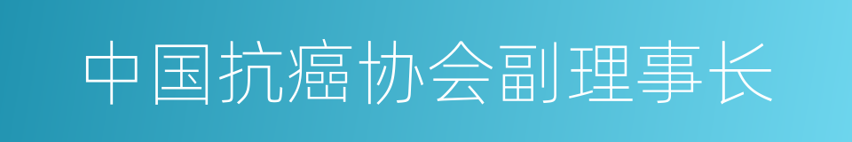 中国抗癌协会副理事长的同义词