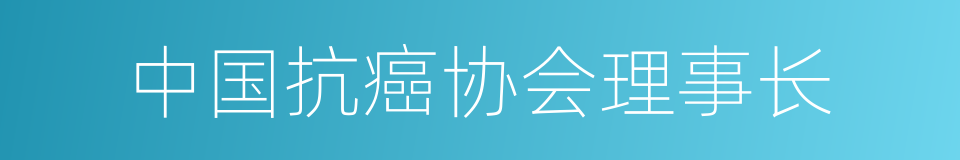 中国抗癌协会理事长的同义词