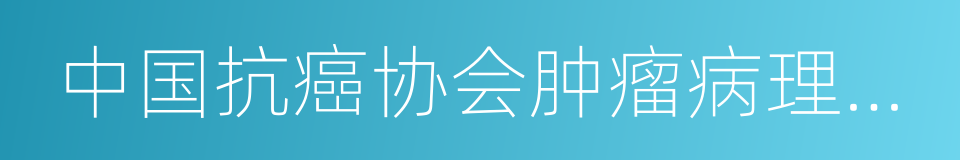 中国抗癌协会肿瘤病理专业委员会的同义词