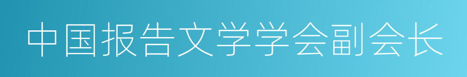 中国报告文学学会副会长的同义词