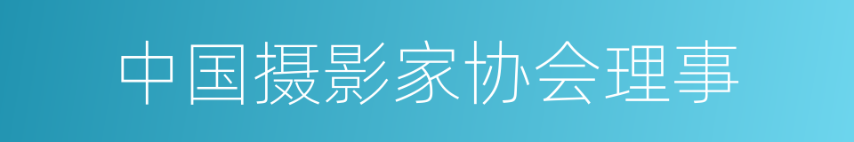 中国摄影家协会理事的同义词