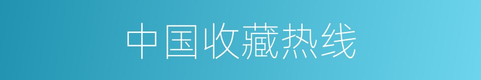 中国收藏热线的同义词