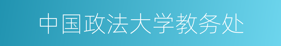 中国政法大学教务处的同义词