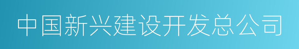 中国新兴建设开发总公司的同义词