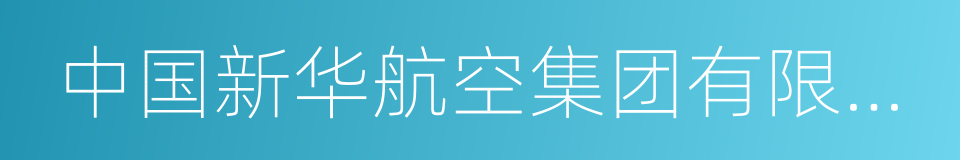 中国新华航空集团有限公司的同义词