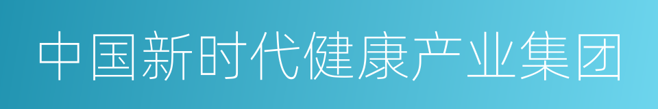 中国新时代健康产业集团的同义词