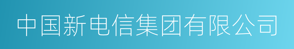 中国新电信集团有限公司的同义词