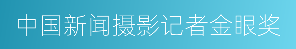 中国新闻摄影记者金眼奖的同义词