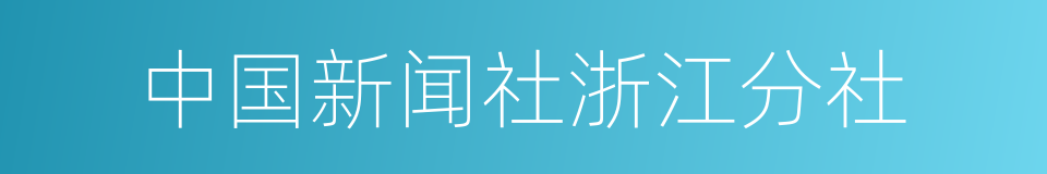 中国新闻社浙江分社的同义词