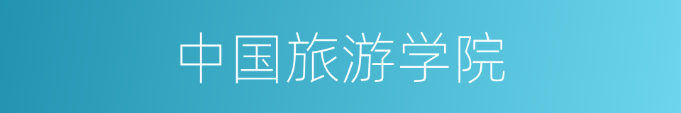 中国旅游学院的同义词