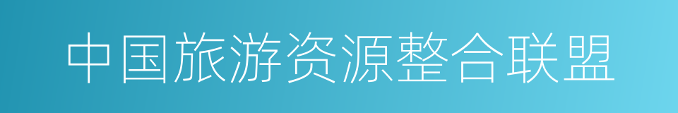 中国旅游资源整合联盟的同义词