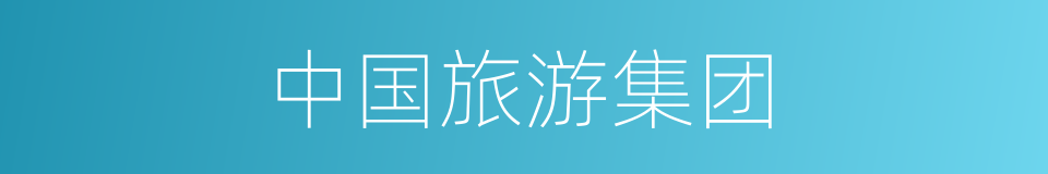 中国旅游集团的同义词