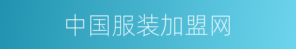 中国服装加盟网的同义词