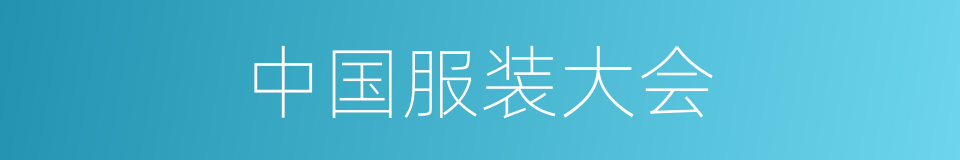 中国服装大会的同义词