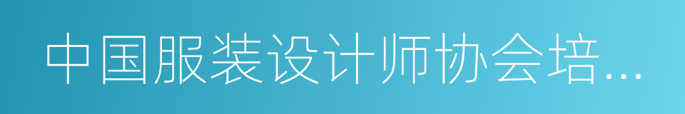 中国服装设计师协会培训中心的同义词