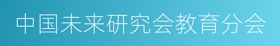 中国未来研究会教育分会的同义词